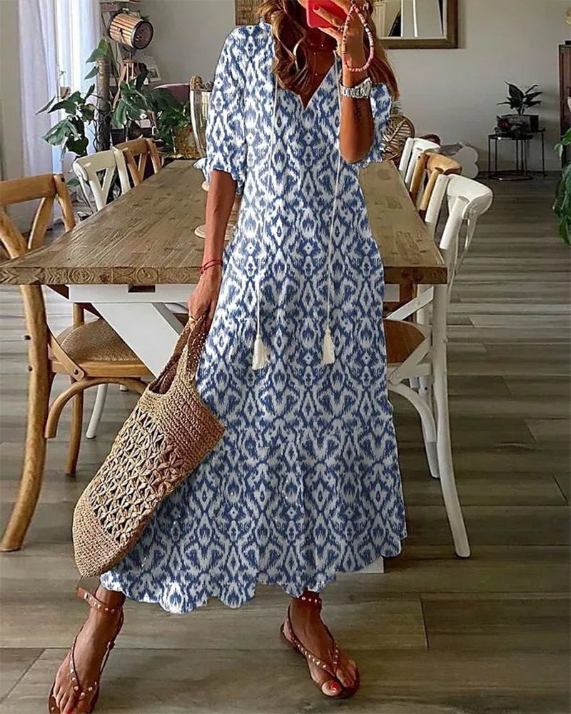 Michaela - Robe Bohème avec Couverture du Ventre