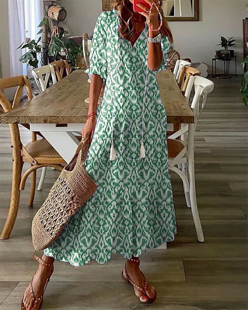 Michaela - Robe Bohème avec Couverture du Ventre