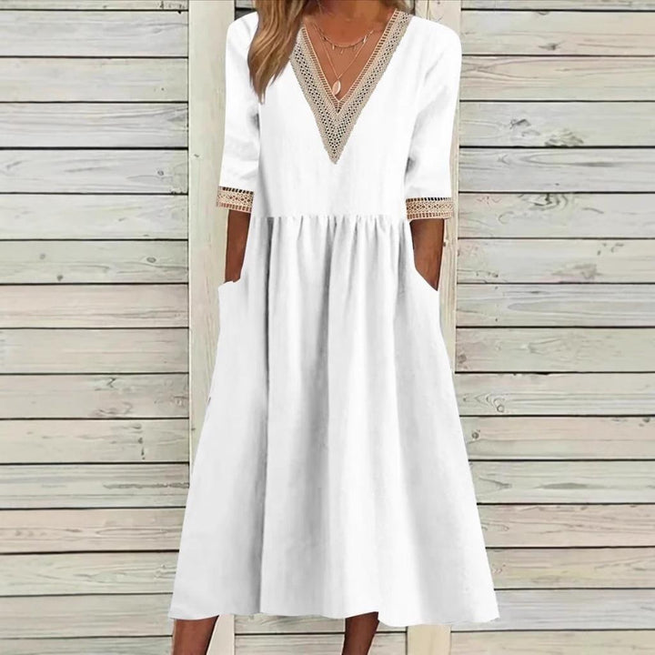 LIVIA | ROBE EN DENTELLE MI-LONGUE