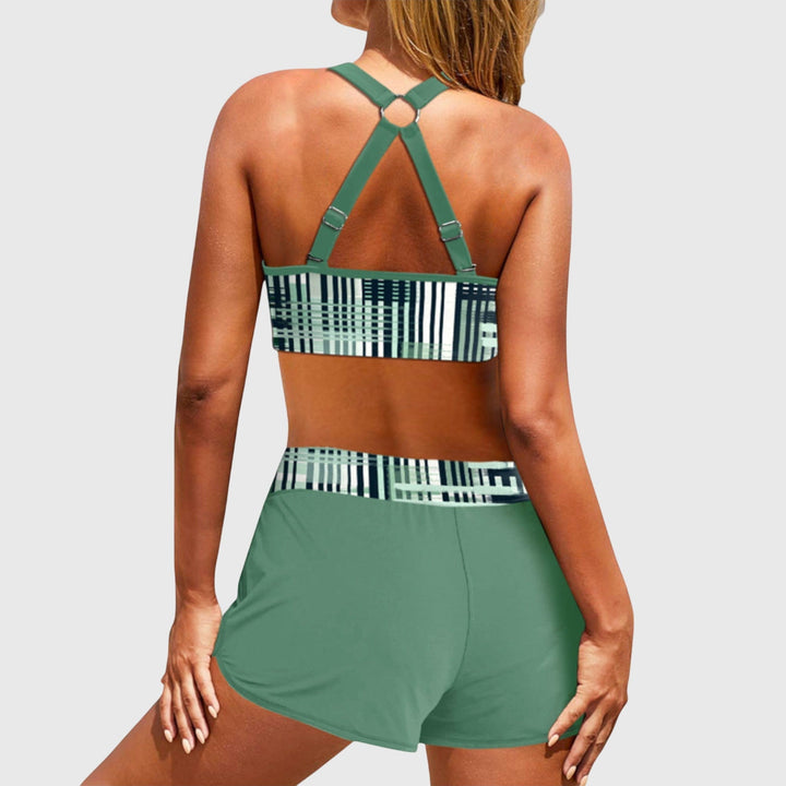 Janelle | Bikini à Taille Haute à Côtes