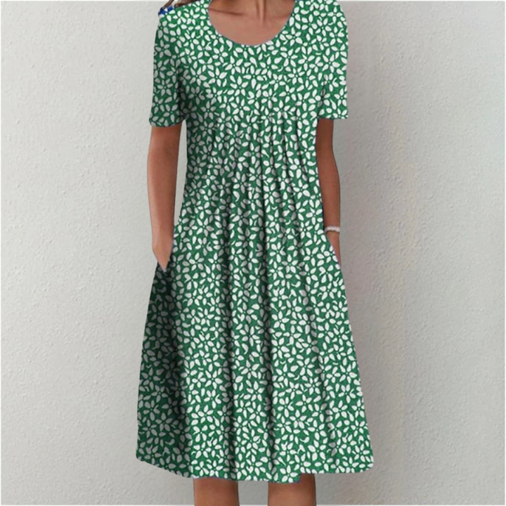 Hailey | Robe Fleurie Élégante et Décontractée avec Poches