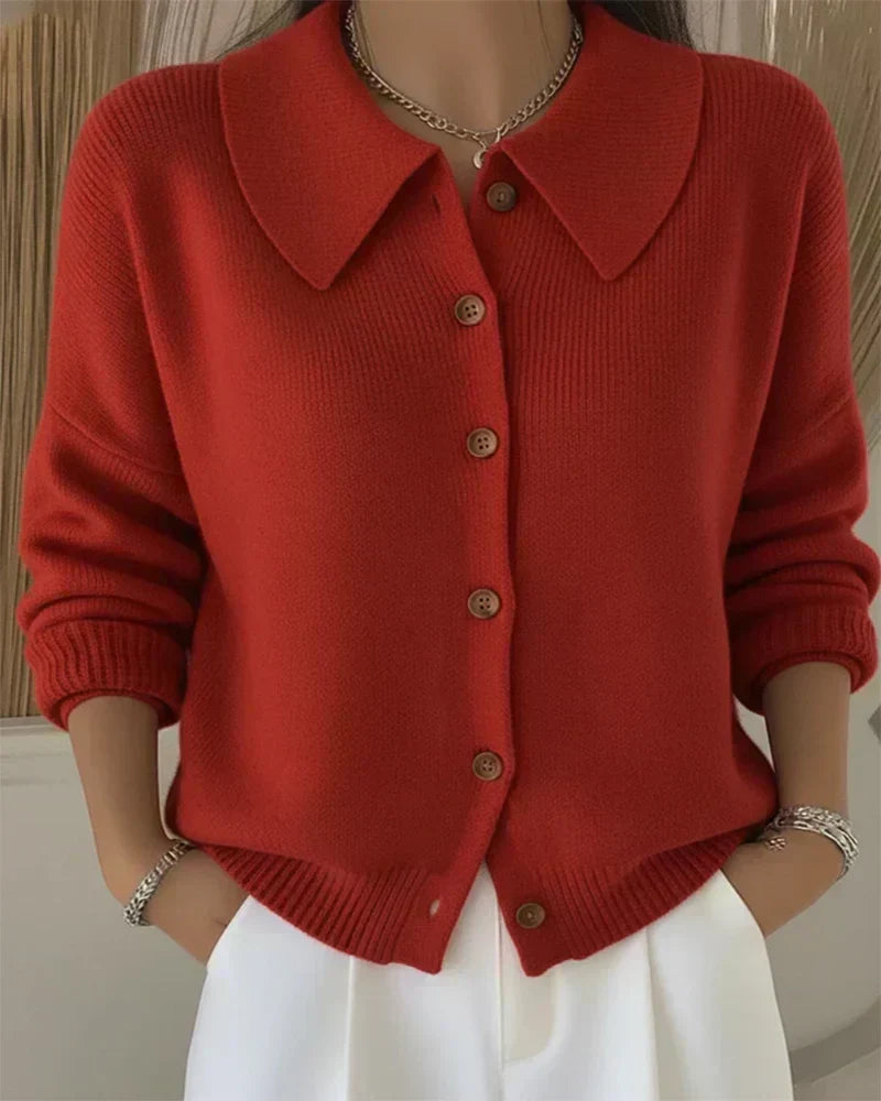 Marilyn | Cardigan à boutons avec col