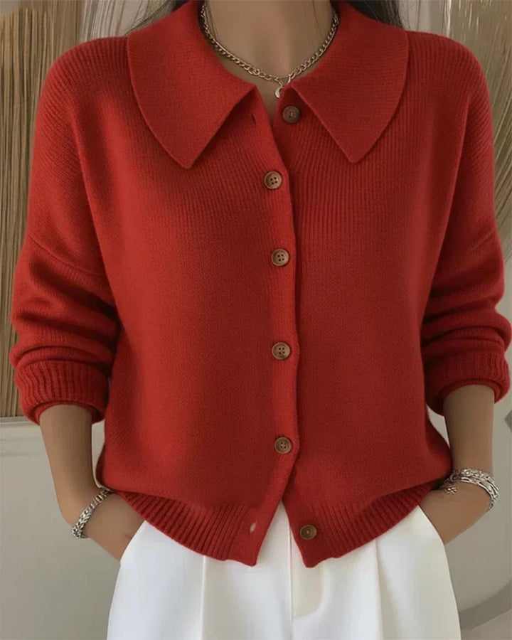 Marilyn | Cardigan à boutons avec col