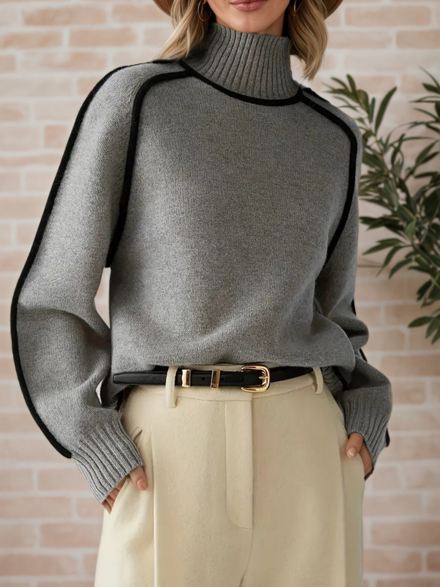 Femme | Pull élégant à col montant