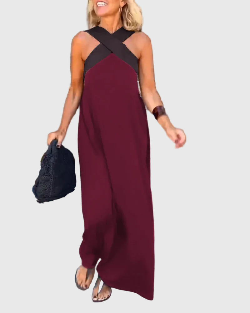 Elena | Robe Maxi Élégante et Fluide