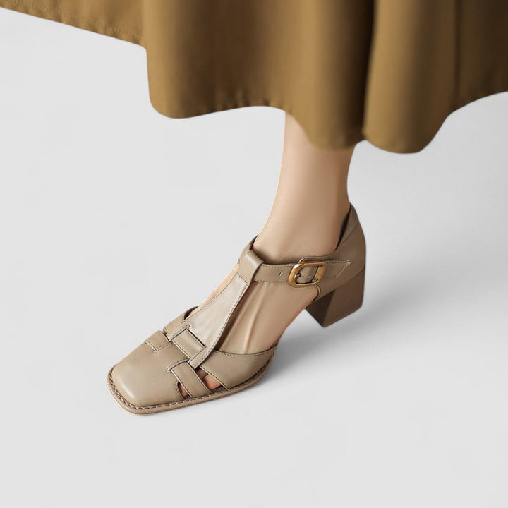 Elyxiana | Talons Bloc Orthopédiques avec T-Sangle