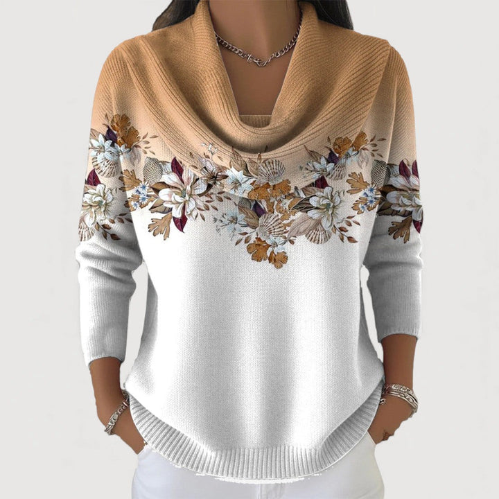 Kathleen | Pull à col roulé fleuri