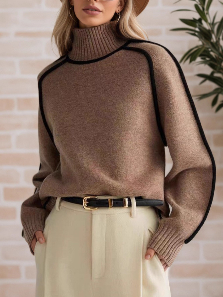 Femme | Pull élégant à col montant