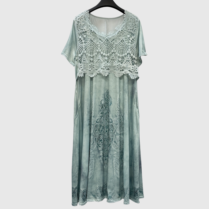 INDIGO | ROBE FLORALE MIDI ÉLÉGANTE