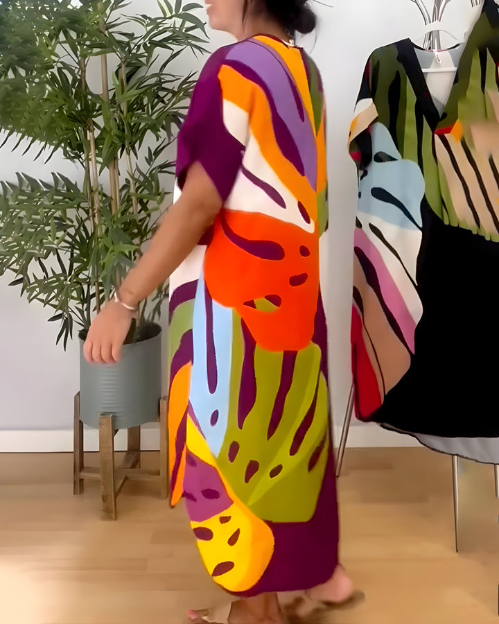 Rianna - Robe à Imprimé Abstrait