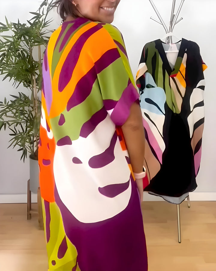 Rianna - Robe à Imprimé Abstrait