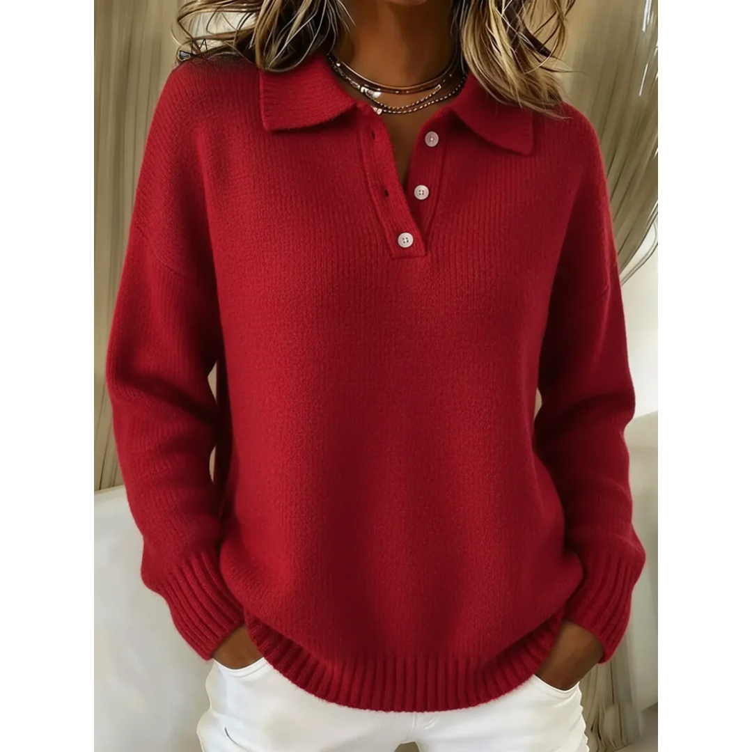 Charlotte | Pull à col polo doux