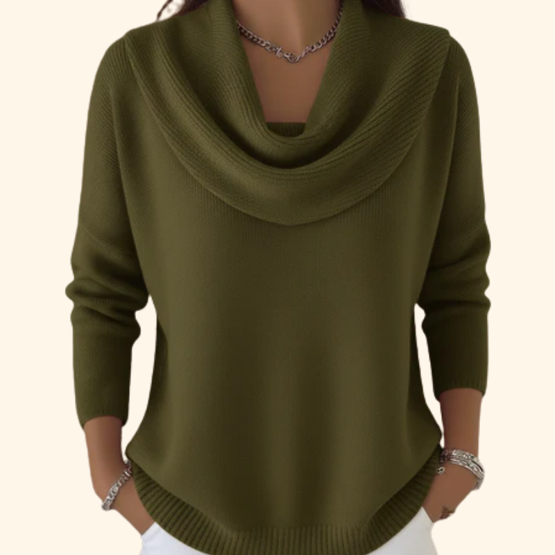 Vivian | Pull à col drapé