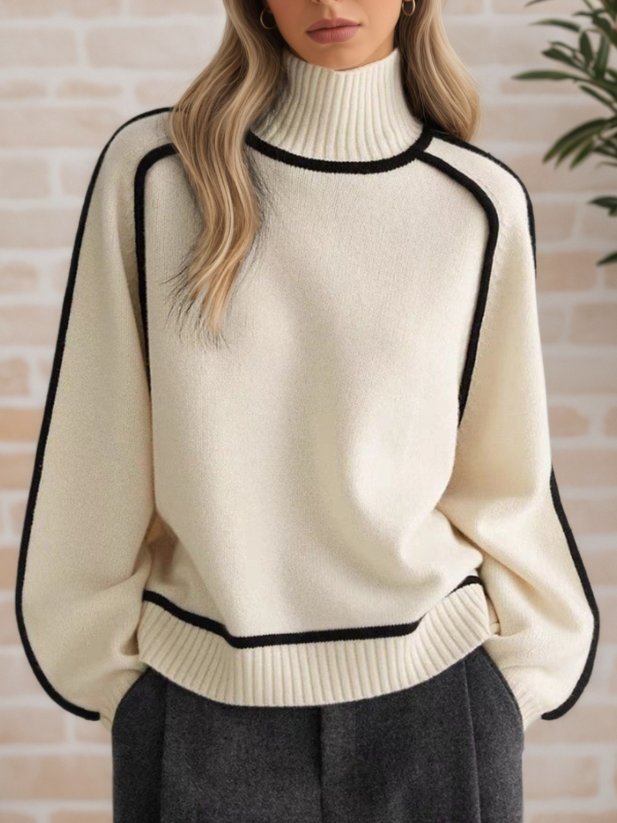 Femme | Pull élégant à col montant