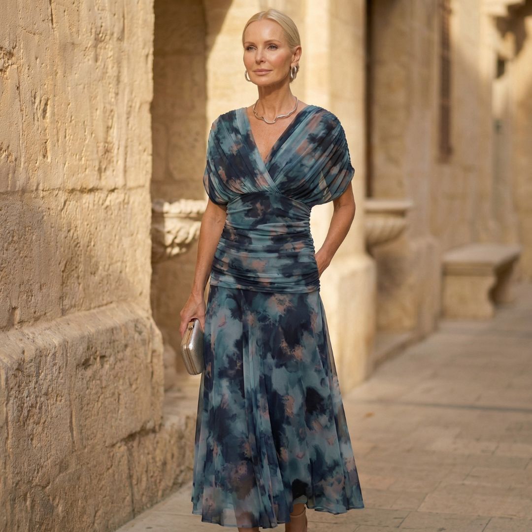Luna | Robe Bleue Élégante