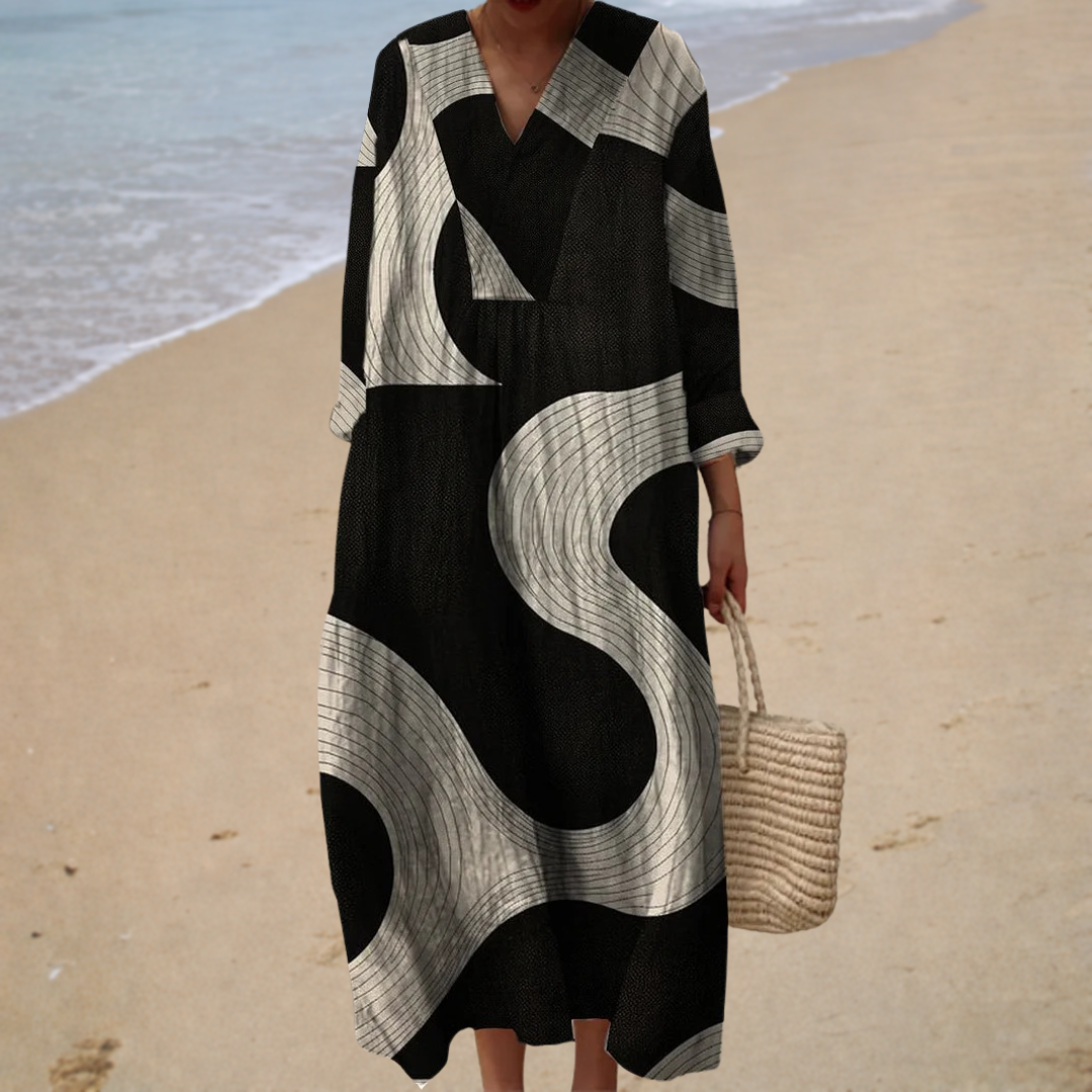 Robe d'été imprimée flatteuse