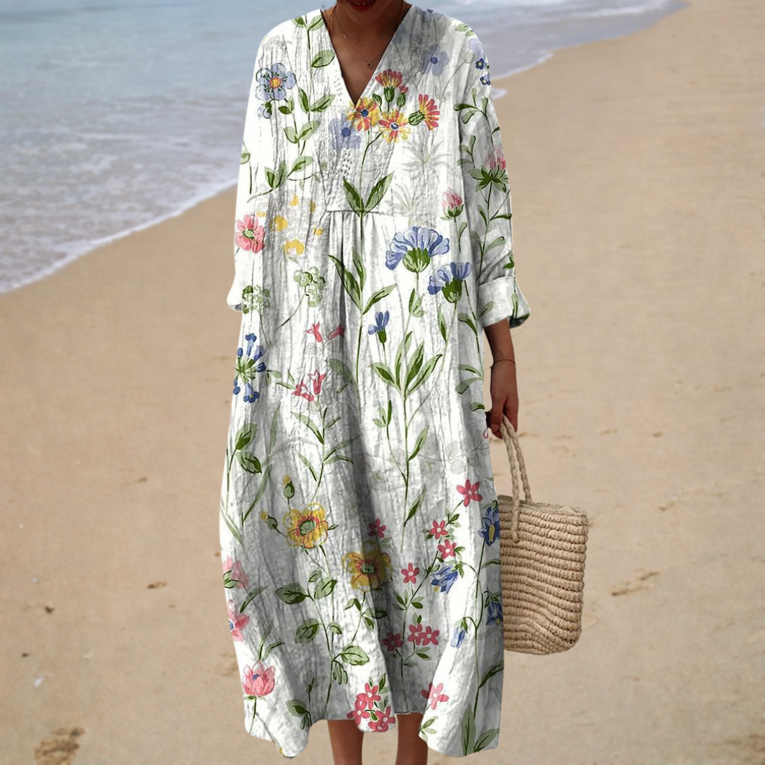Robe d'Été Imprimée Flatteuse