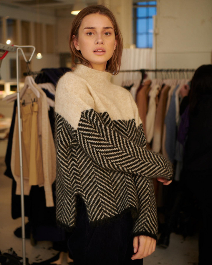 Norah | Pull en Coton Col Montant