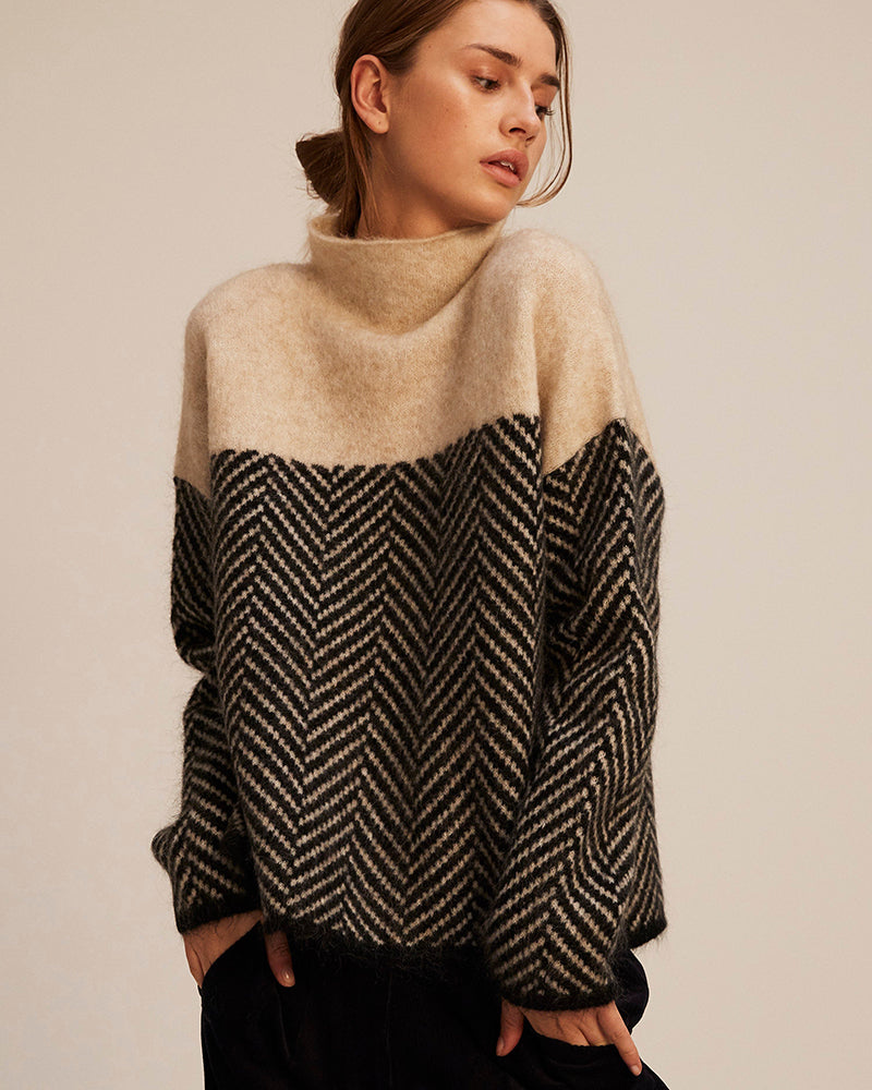 Norah | Pull en Coton Col Montant
