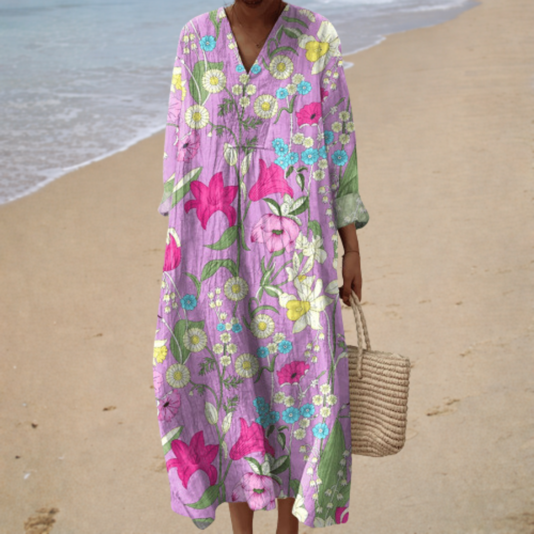 Robe d'été imprimée flatteuse