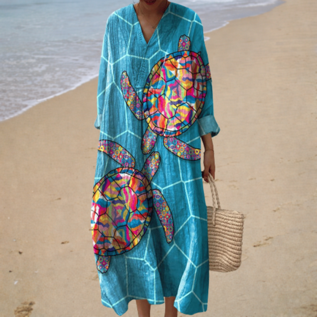 Robe d'été imprimée flatteuse