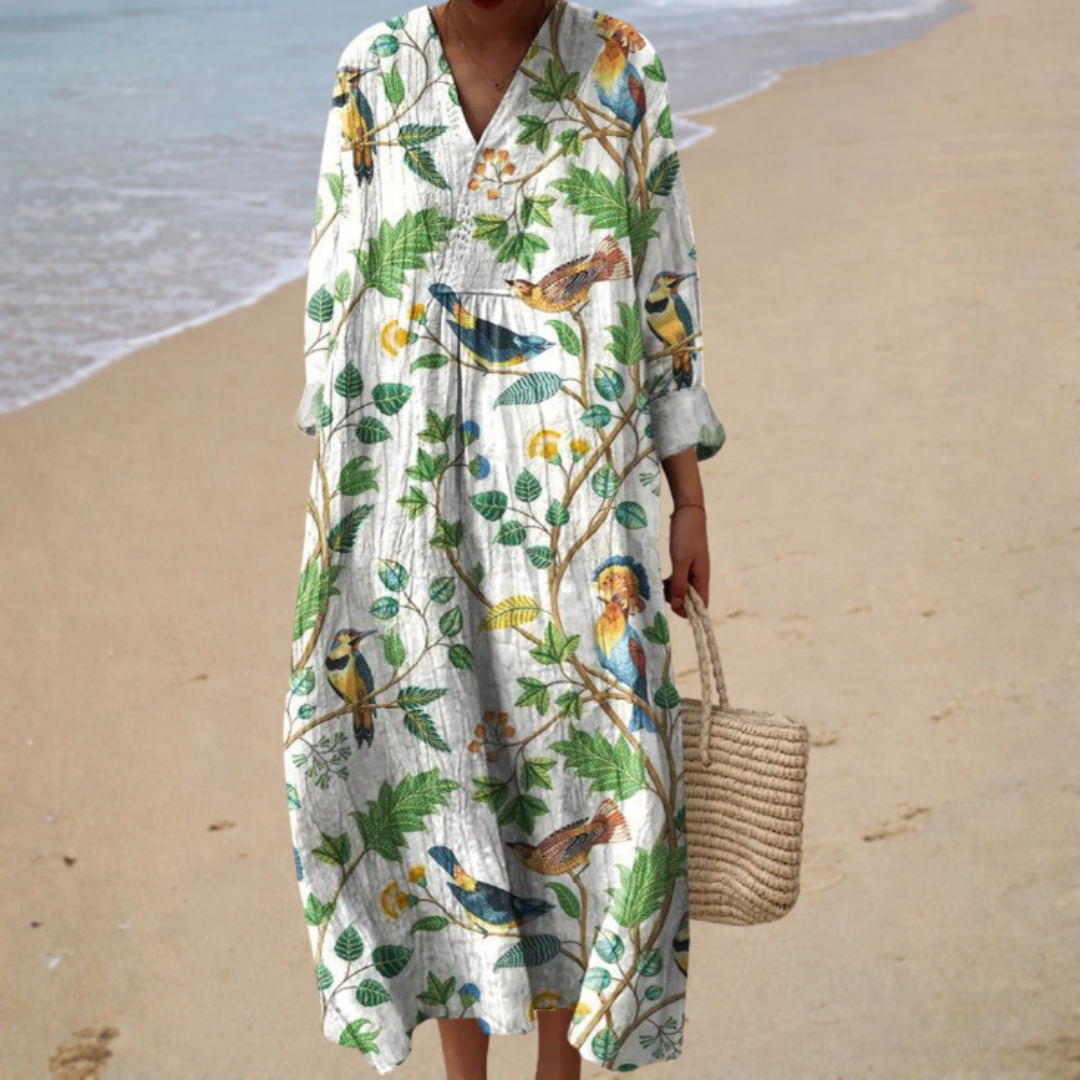 Robe d'été imprimée flatteuse