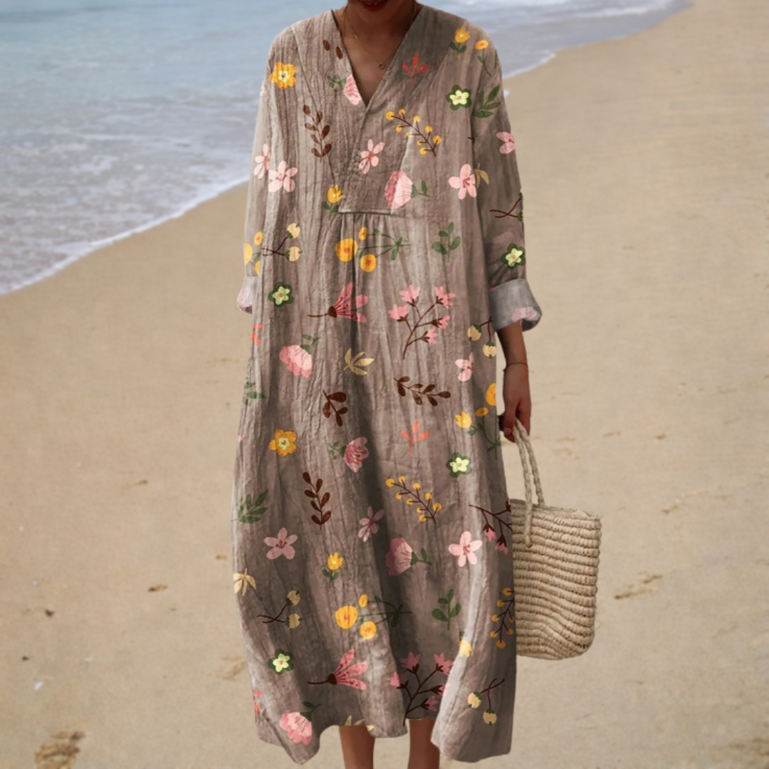 Robe d'été imprimée flatteuse