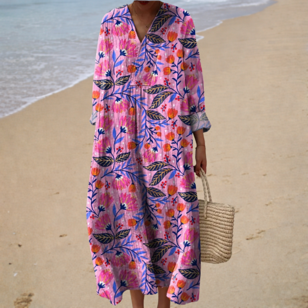 Robe d'été imprimée flatteuse
