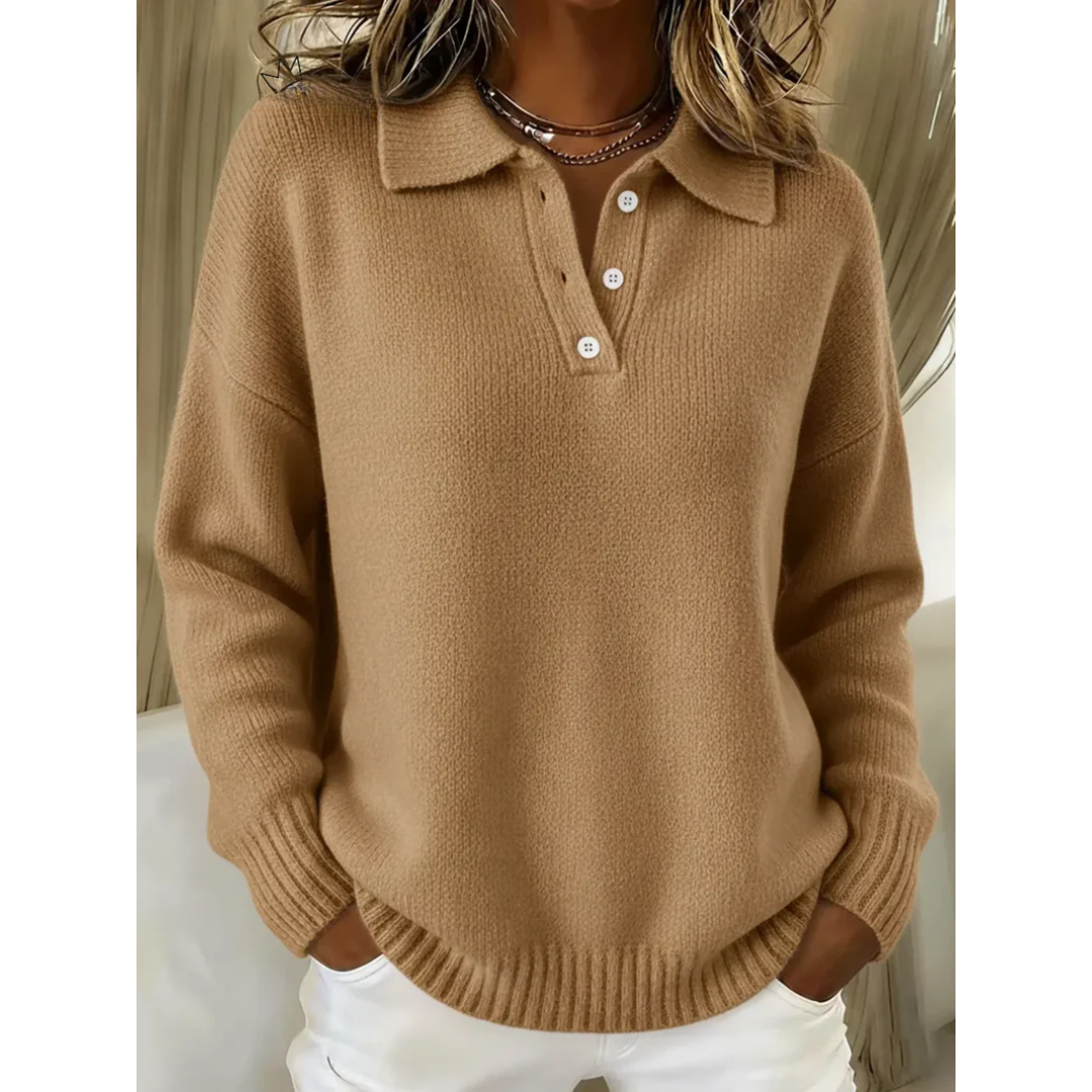 Charlotte | Pull à col polo doux