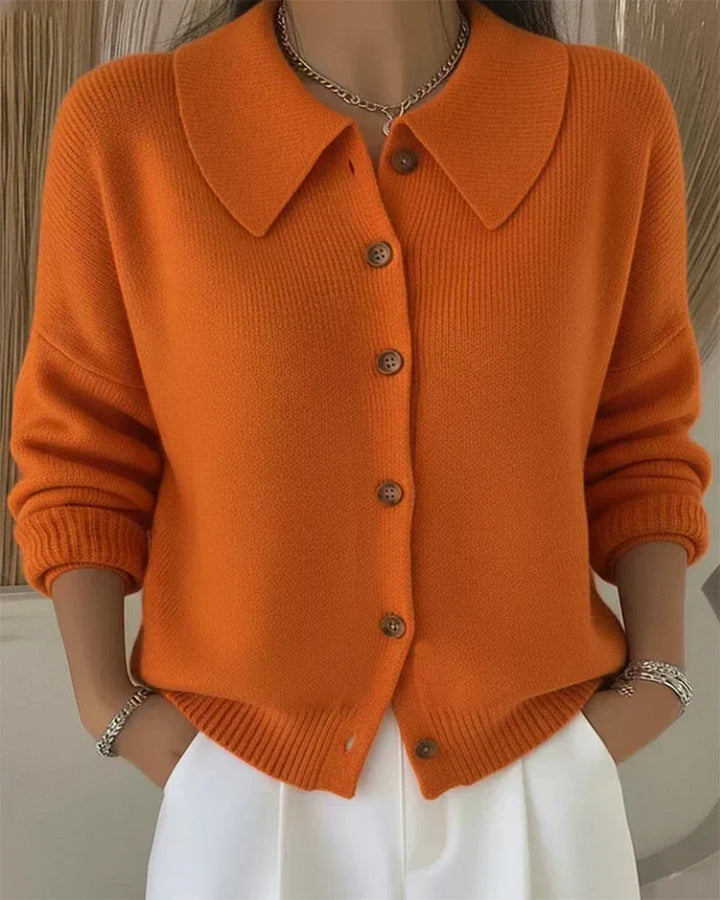 Marilyn | Cardigan à boutons avec col
