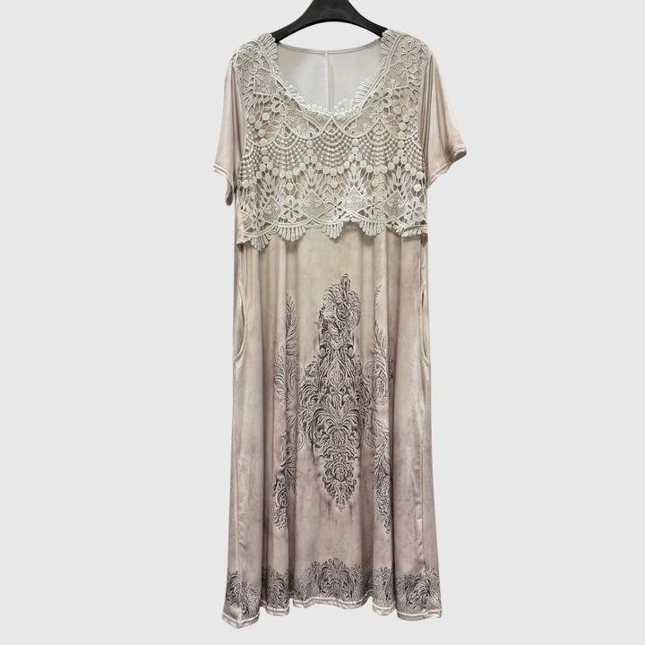 INDIGO | ROBE FLORALE MIDI ÉLÉGANTE