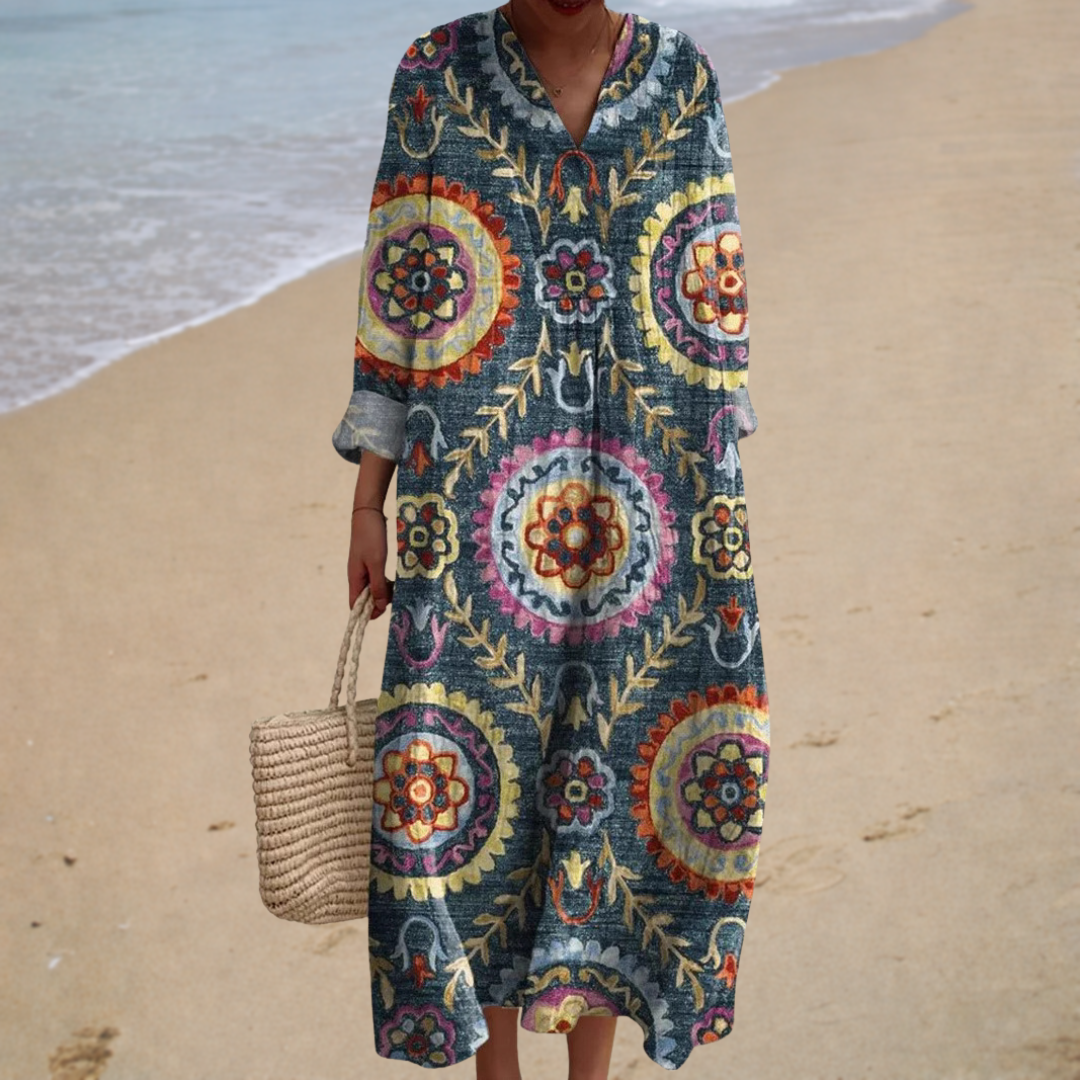 Robe d'été imprimée flatteuse