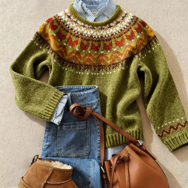 Sophie - Pull Vintage Classique en Tricot