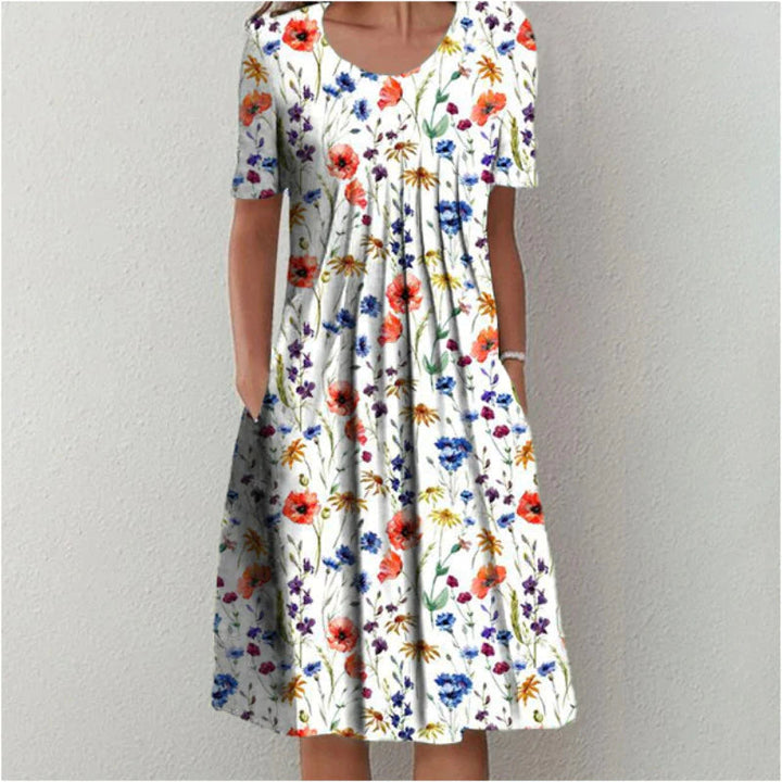 Hailey | Robe Fleurie Élégante et Décontractée avec Poches