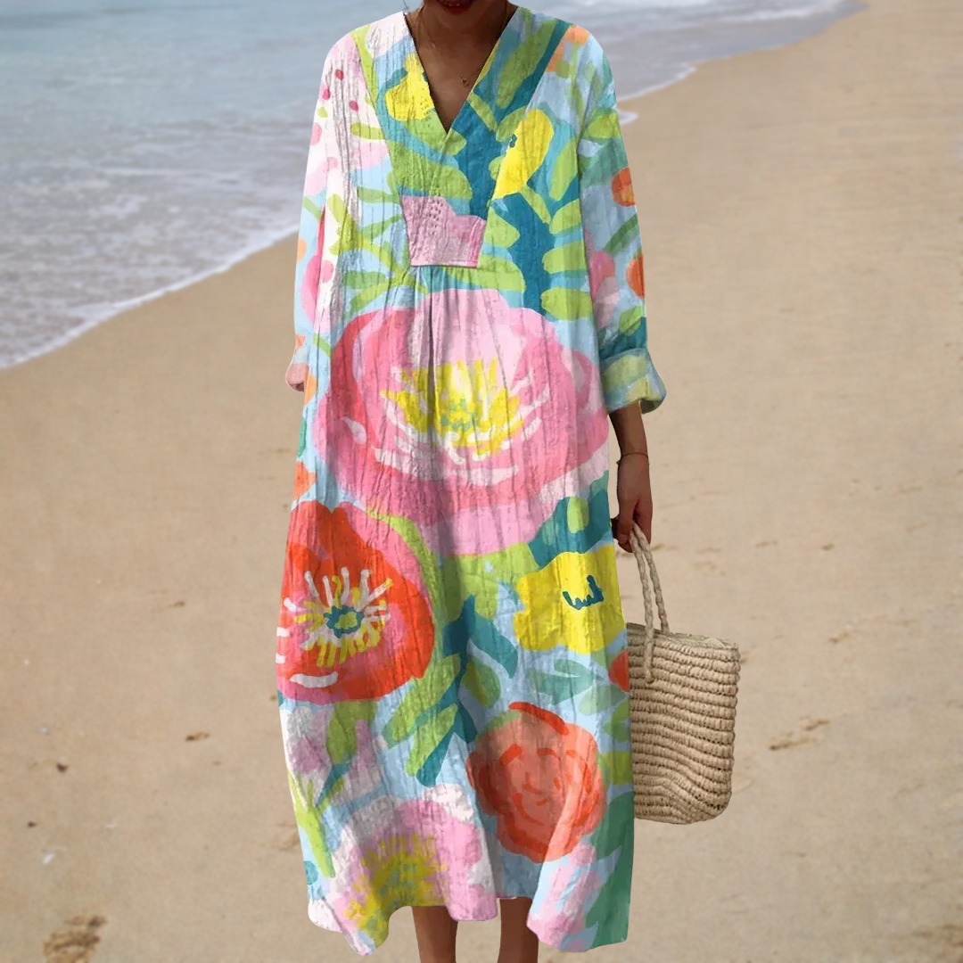 Robe d'été imprimée flatteuse