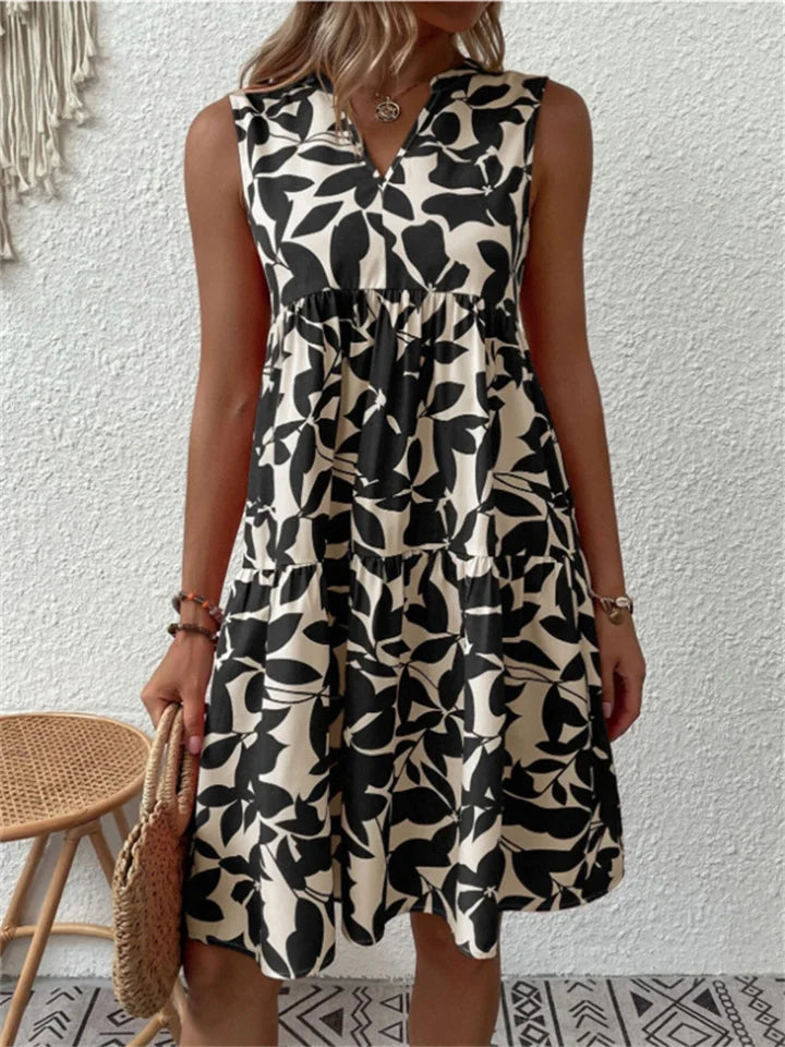 TASHA | ROBE MIDI FLUIDE AVEC SILHOUETTE ÉVASÉE