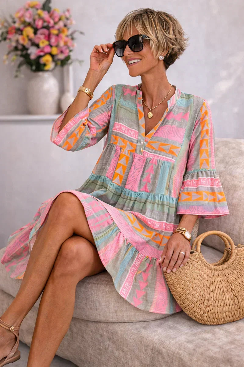 NOVA | Robe Midi Vibrante