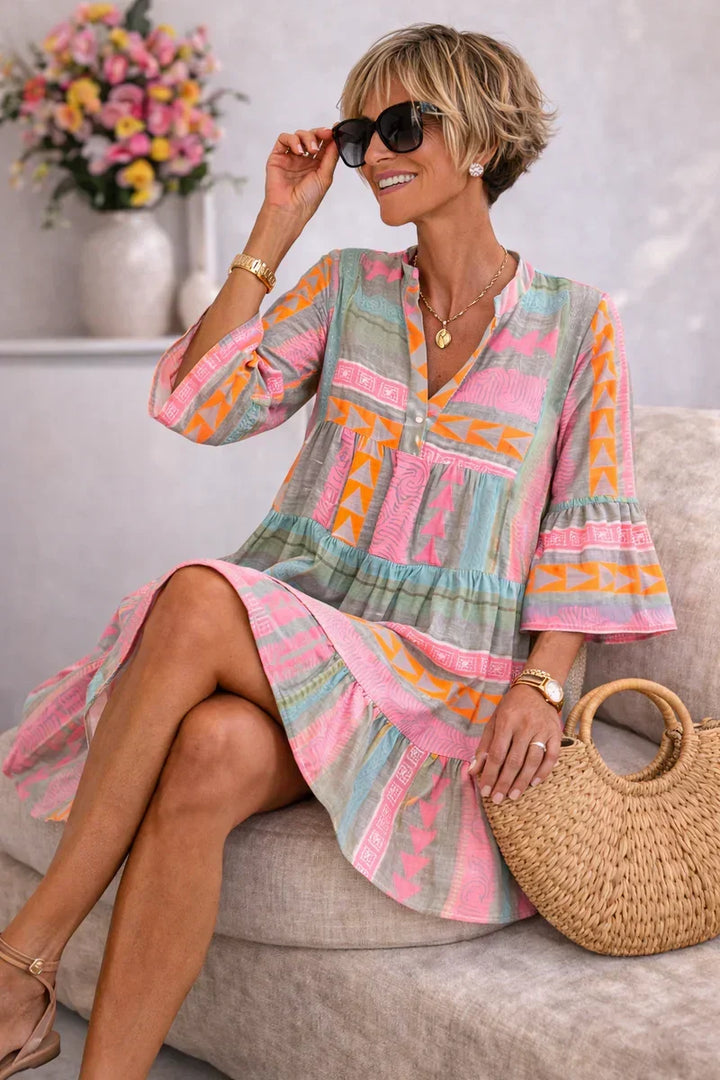 NOVA | Robe Midi Vibrante