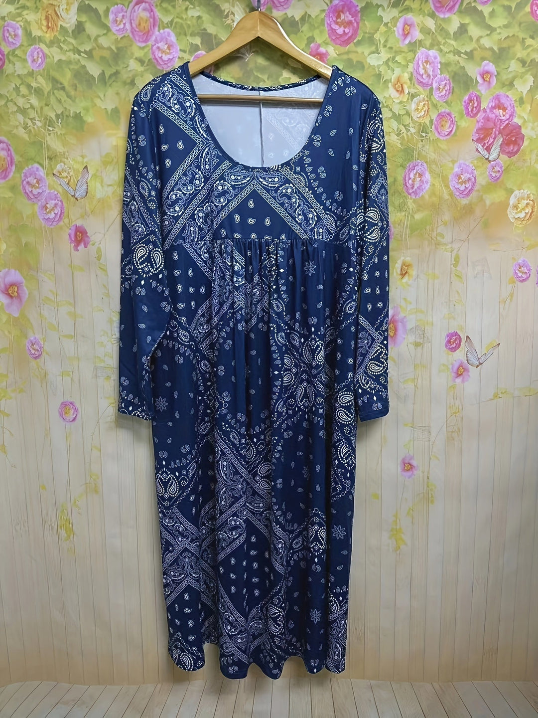 ELOWEN | ROBE MIDI À MANCHES LONGUES DÉCONTRACTÉE