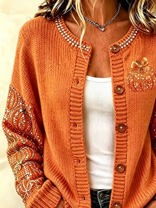 Maria | Cardigan Vintage Citrouille
