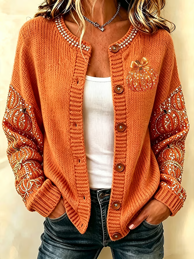 Maria | Cardigan Vintage Citrouille
