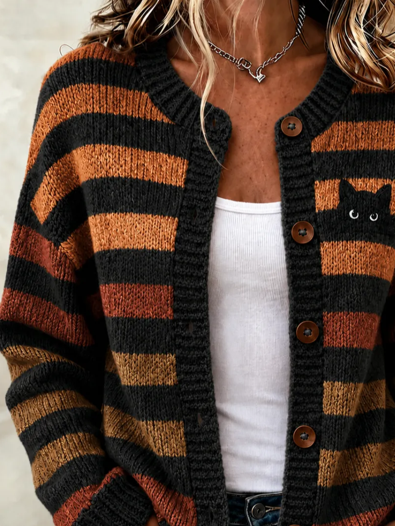 Kendra | Cardigan Rayé Vintage