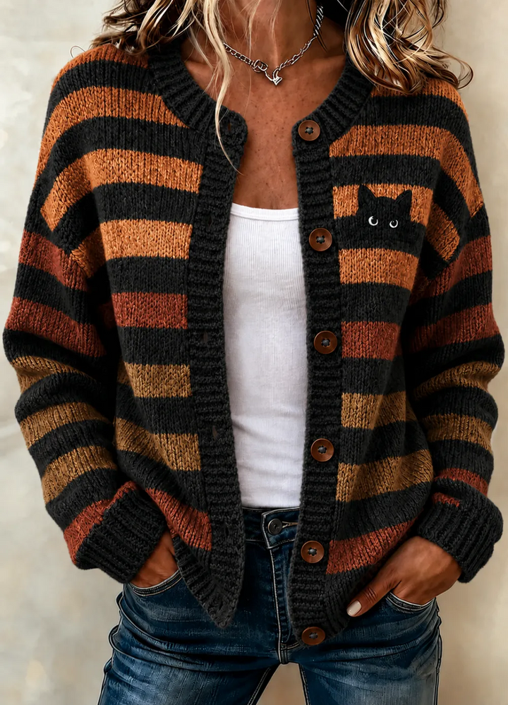 Kendra | Cardigan Rayé Vintage