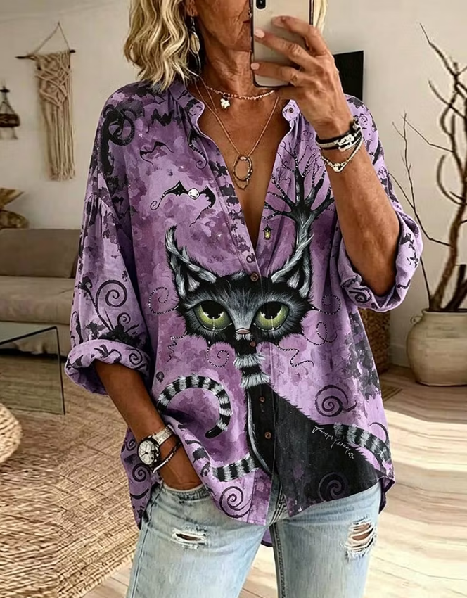 Keira | Chemise Chat Noir
