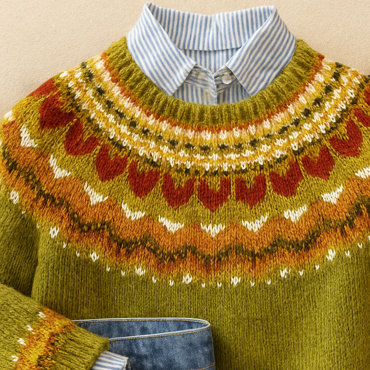 Sophie - Pull Vintage Classique en Tricot