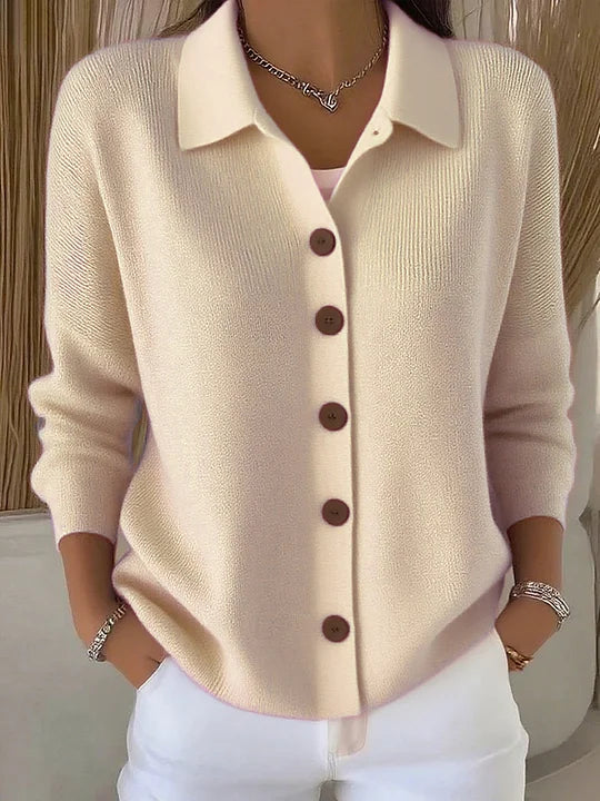 Gloria | Cardigan à Col Châle Boutonné