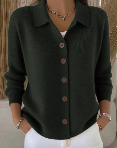 Gloria | Cardigan à Col Châle Boutonné