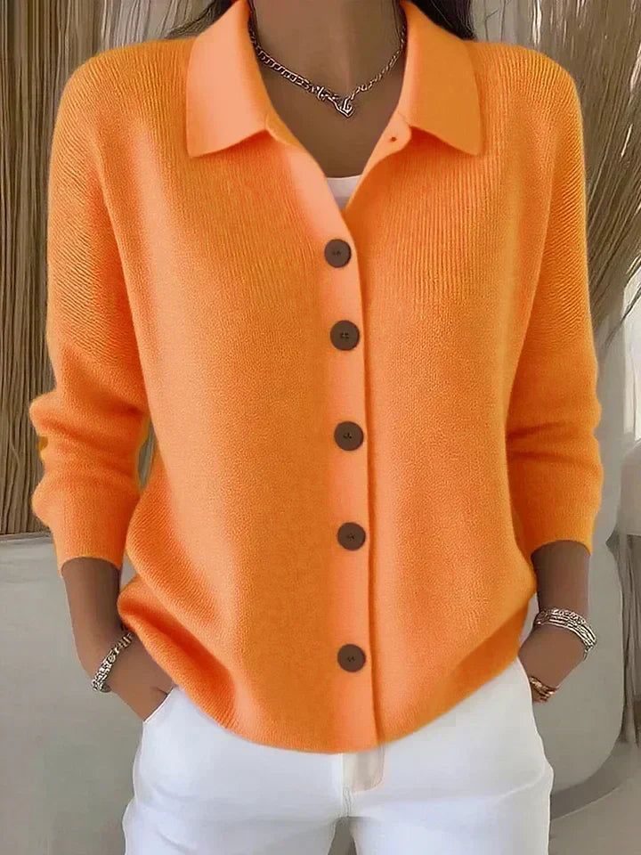 Gloria | Cardigan à Col Châle Boutonné