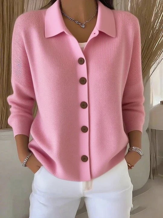 Gloria | Cardigan à Col Châle Boutonné
