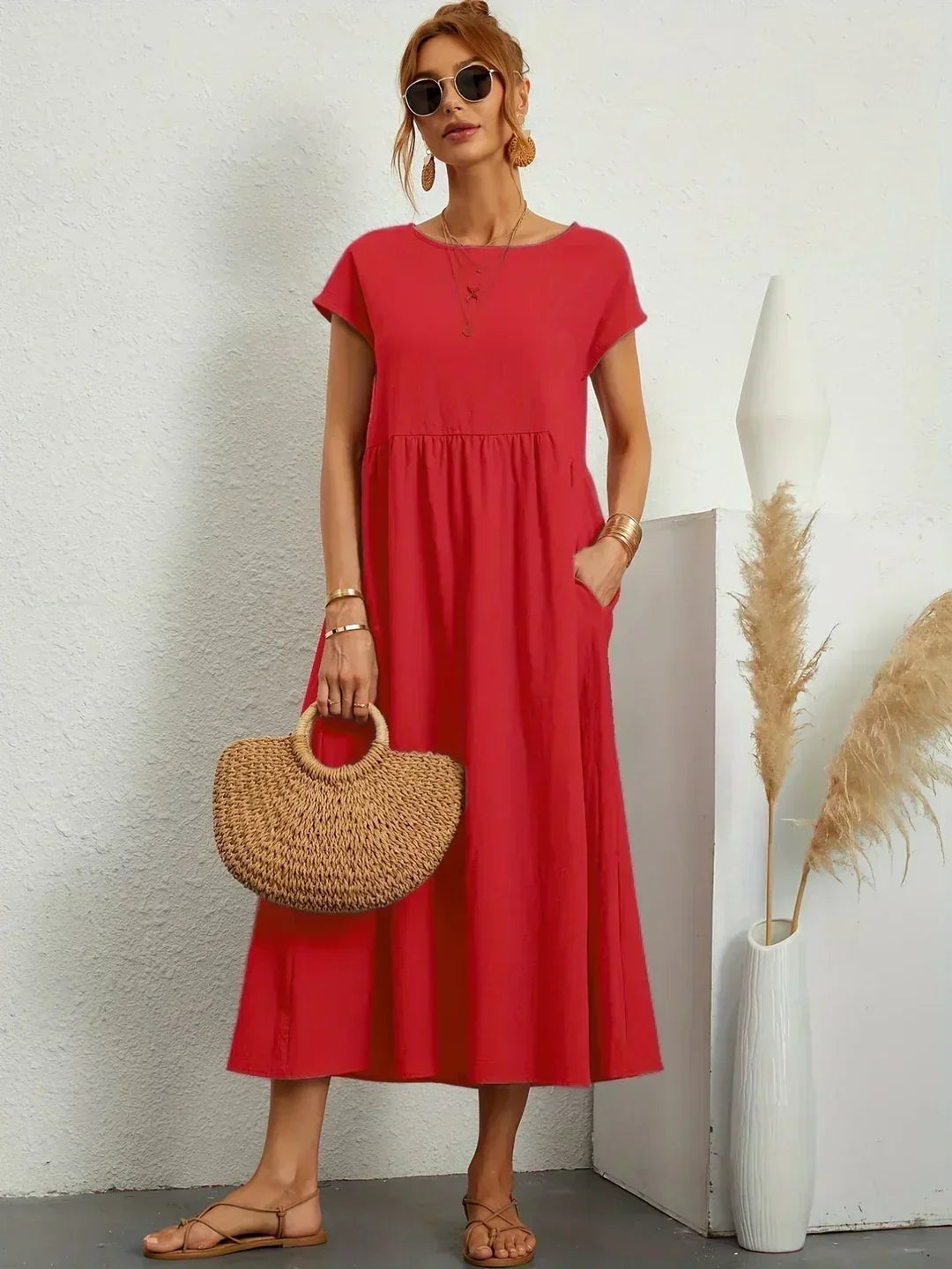 HEIKE | ROBE MIDI FLOTTANTE